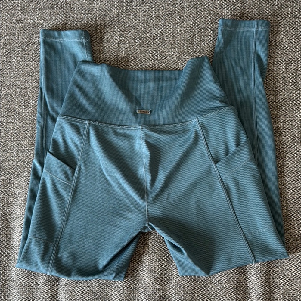 Prana Teal High-Waisted Leggings